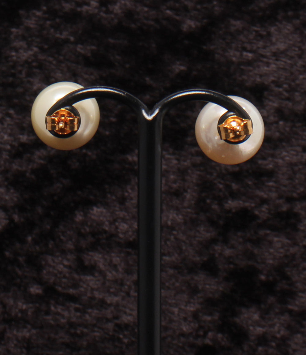 美品 ピアス K18 パール11.5mm レディース