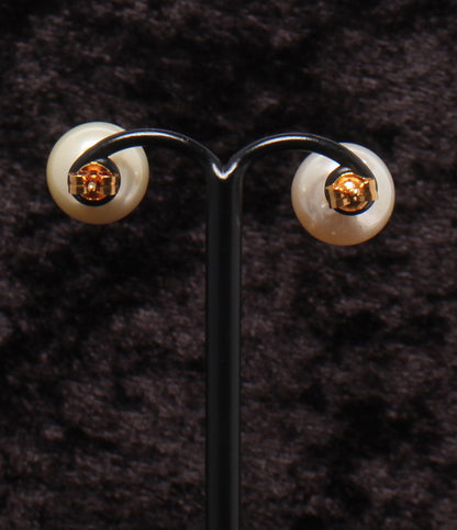 美品 ピアス K18 パール11.5mm レディース