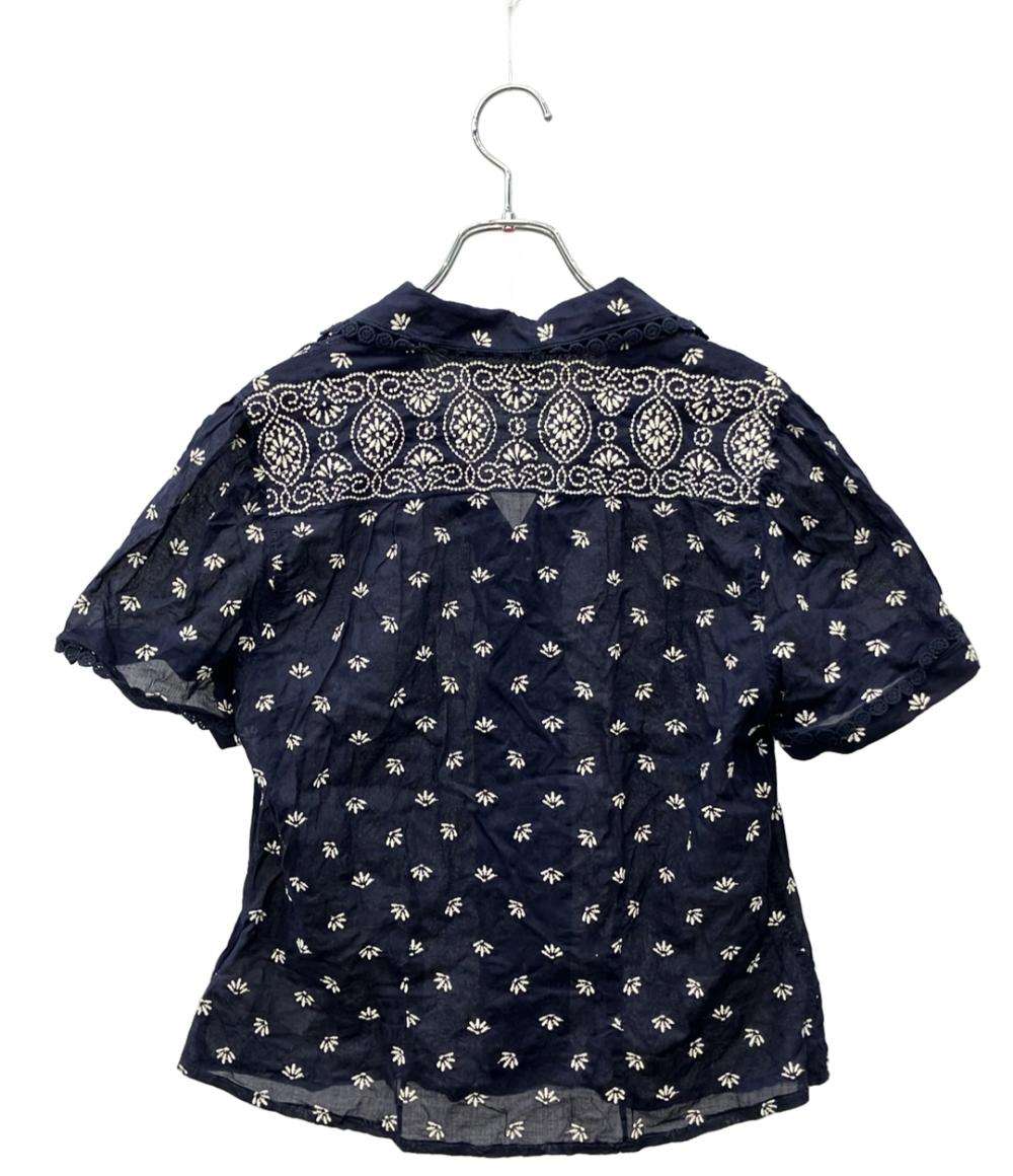 RRL 半袖 フローラル刺繍ブラウス レディース SIZE 155/84A ダブルアールエル