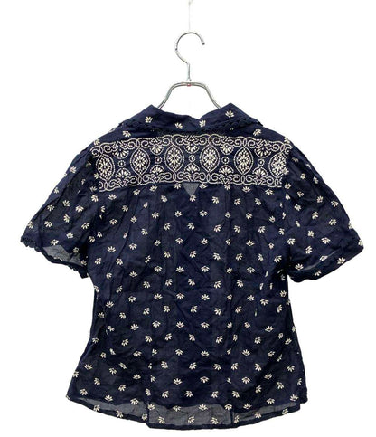 RRL 半袖 フローラル刺繍ブラウス レディース SIZE 155/84A ダブルアールエル