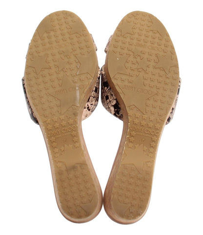美品 ジミーチュウ ウェッジソールサンダル パイソン柄 レディース SIZE 37 (L) Jimmy Choo