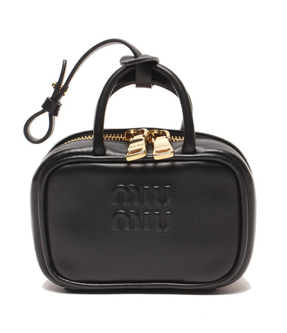 美品 Miu Miu バッグチャーム ボウ マイクロバッグ 5NR036 レディース ミュウ ミュウ
