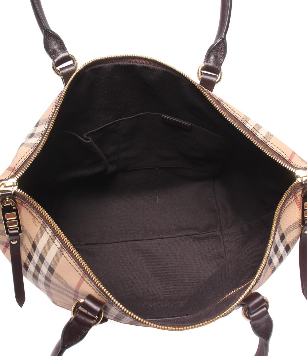 美品 BURBERRY ハンドバッグ トートバッグ ヘイマーケット レディース バーバリー