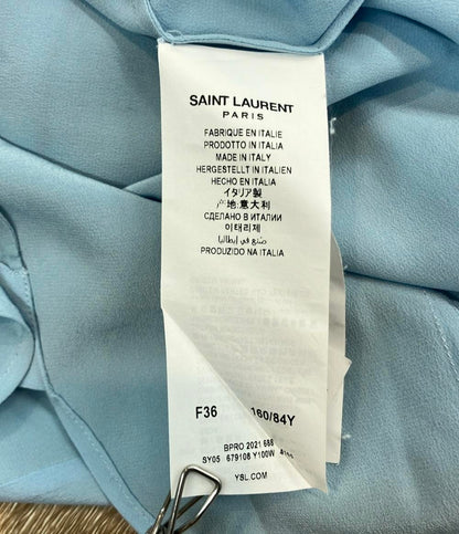 SAINT LAURENT 長袖 シルクシャツ メンズ SIZE 36 サンローラン