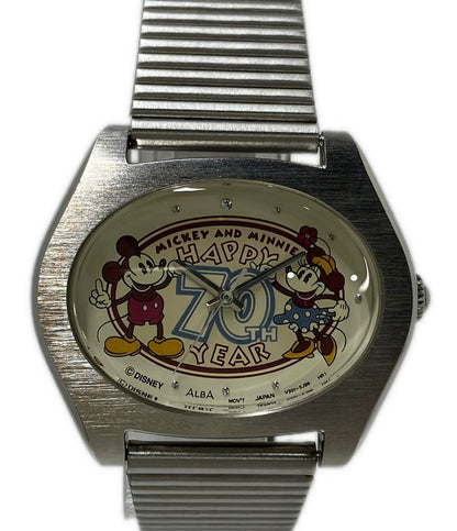 美品 ALBA 腕時計 ミッキー&ミニー 70周年 クオーツ V501-5E70 レディース メンズ アルバ
