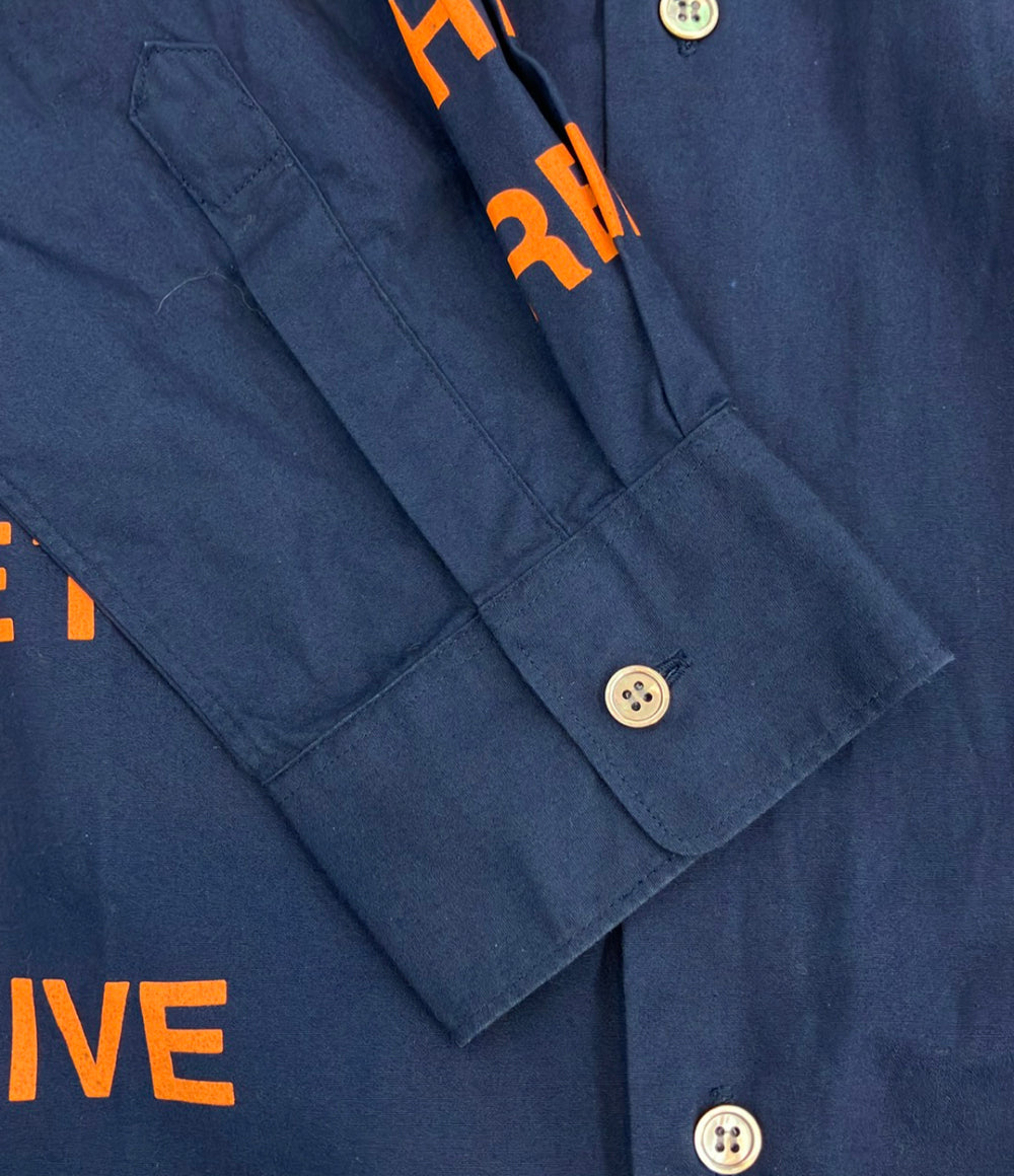 eYe JUNYA WATANABE MAN 長袖シャツ 02SS ﾎﾟｴﾑ期 message shirt WE-B071 メンズ SIZE M アイ ジュンヤ ワタナベ マン