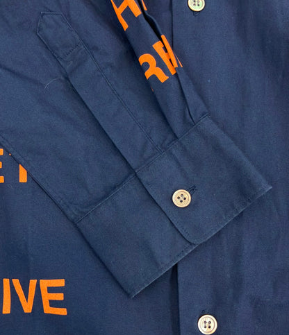 eYe JUNYA WATANABE MAN 長袖シャツ 02SS ﾎﾟｴﾑ期 message shirt WE-B071 メンズ SIZE M アイ ジュンヤ ワタナベ マン