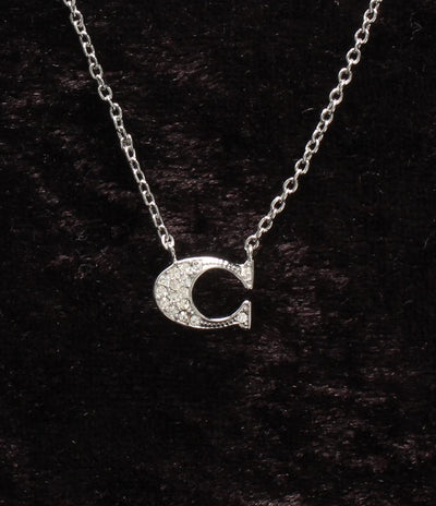 美品 コーチ ネックレス Cロゴ レディース COACH