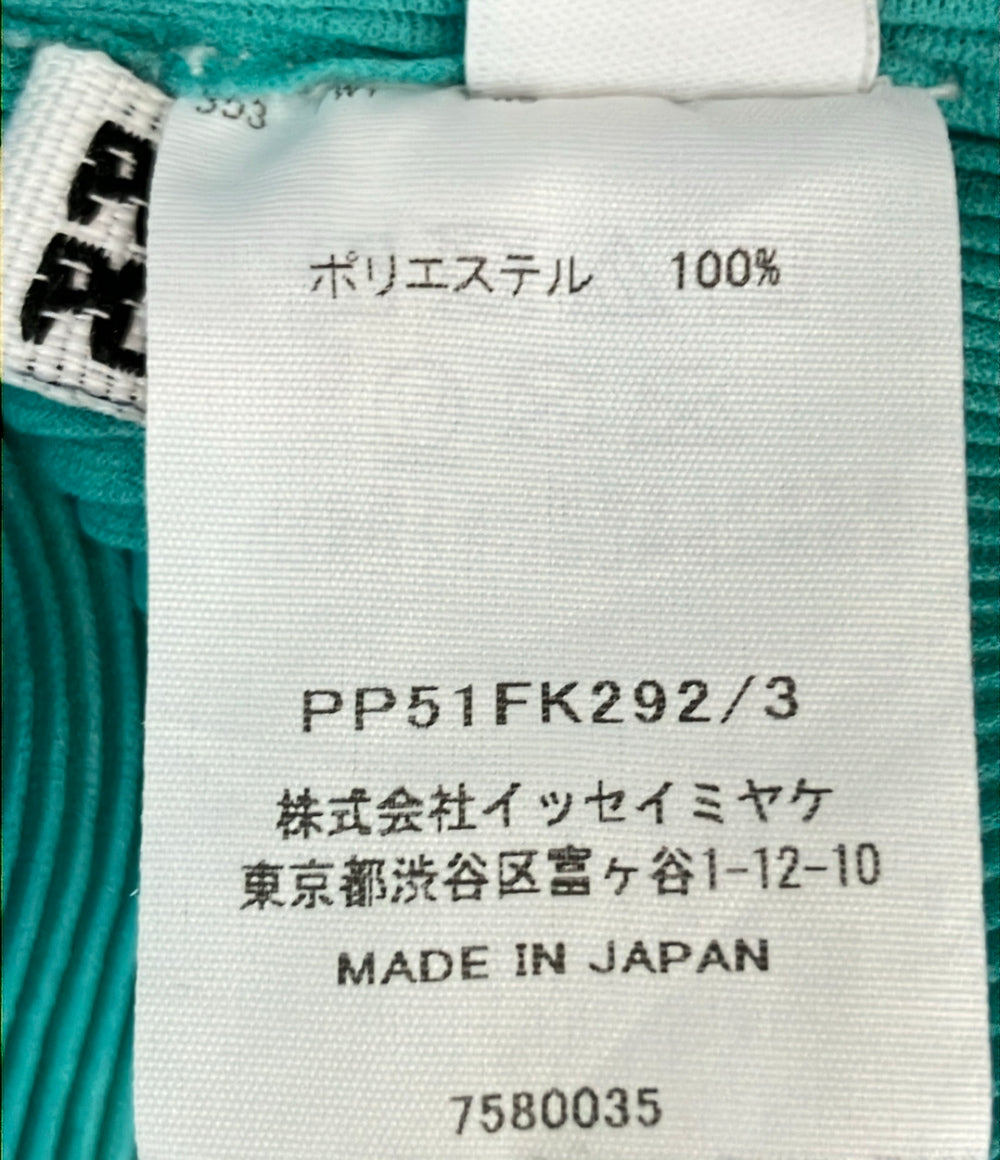 PLEATS PLEASE 半袖Tシャツ カットソー MIST APRIL ターコイズ グリーン モード PP51FK292 レディース SIZE 3 (L) プリーツプリーズ