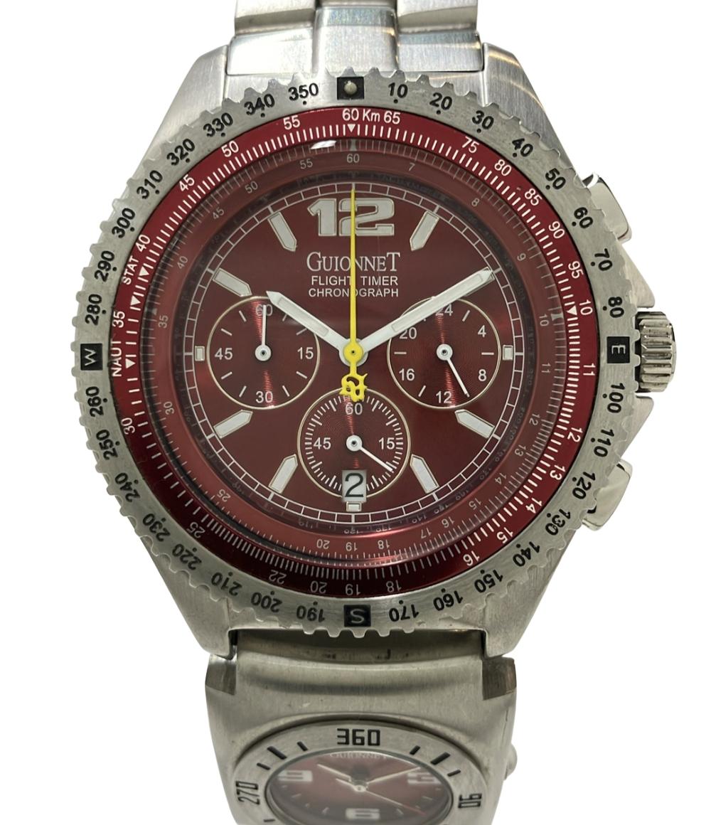 GUIONNET 腕時計 クオーツ レッド BR401 メンズ ギオネ