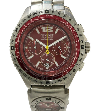 GUIONNET 腕時計 クオーツ レッド BR401 メンズ ギオネ
