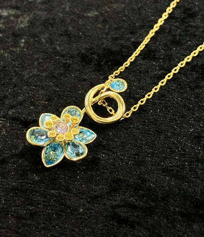 美品 スワロフスキー ネックレス フラワーモチーフ レディース SWAROVSKI