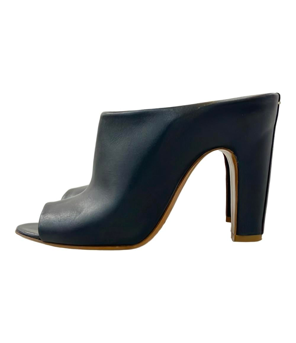 メゾンマルジェラ　レザー 4ステッチ サンダル ミュール　ブラック　37 Maison Margiela（旧Maison Martin Margiela） - 『メゾンマルジェラ