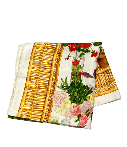 GUCCI スカーフ シルク 100% 花柄 レディース グッチ