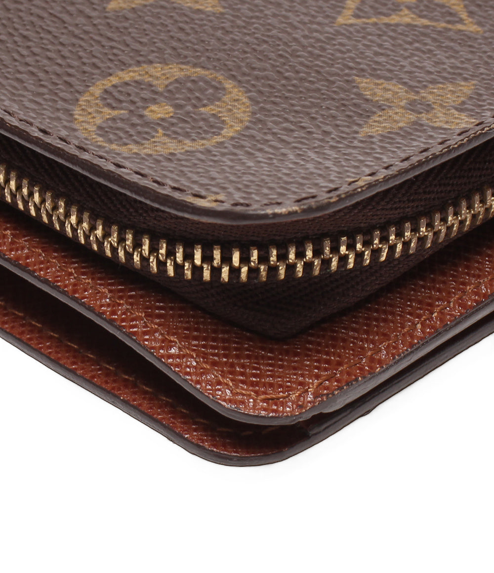 LOUIS VUITTON 二つ折り財布 コンパクトジップ モノグラム M61667 レディース メンズ ルイ・ヴィトン