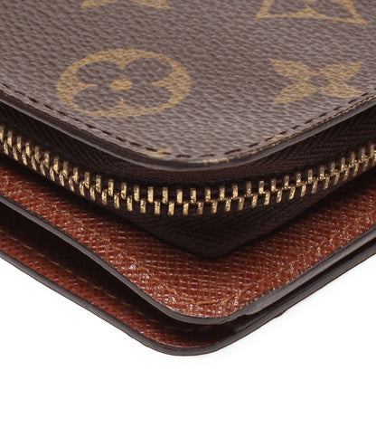 LOUIS VUITTON 二つ折り財布 コンパクトジップ モノグラム M61667 レディース メンズ ルイ・ヴィトン
