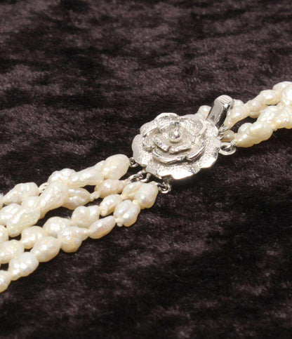 5連ネックレス 淡水パール レディース