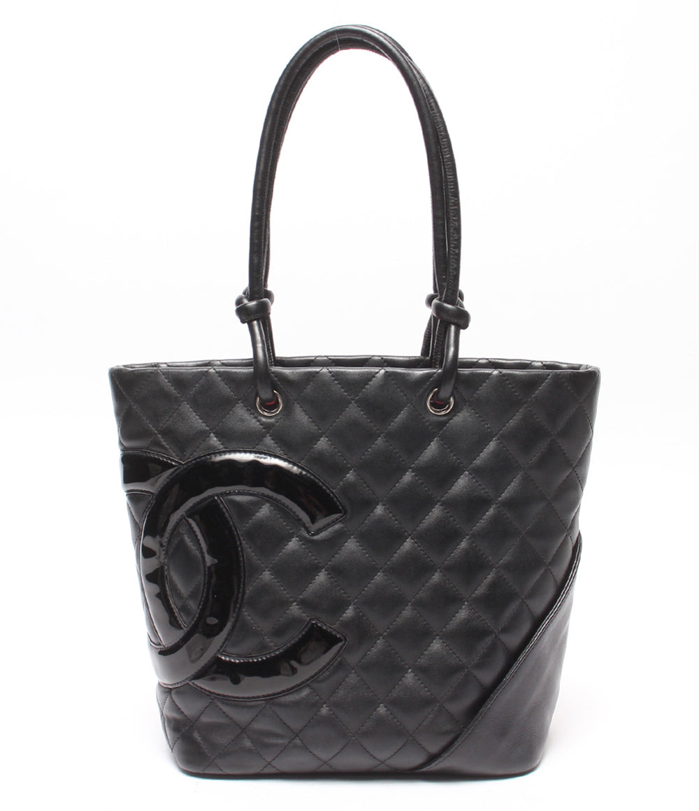 CHANEL トートバッグ シルバー金具 カンボンライン ラムスキン 10番台 レディース シャネル
