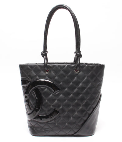 CHANEL トートバッグ シルバー金具 カンボンライン ラムスキン 10番台 レディース シャネル
