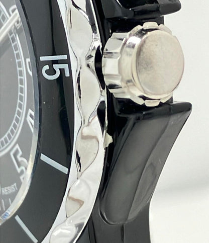 オーセン 腕時計 クオーツ ブラック FG0736 メンズ OHSEN