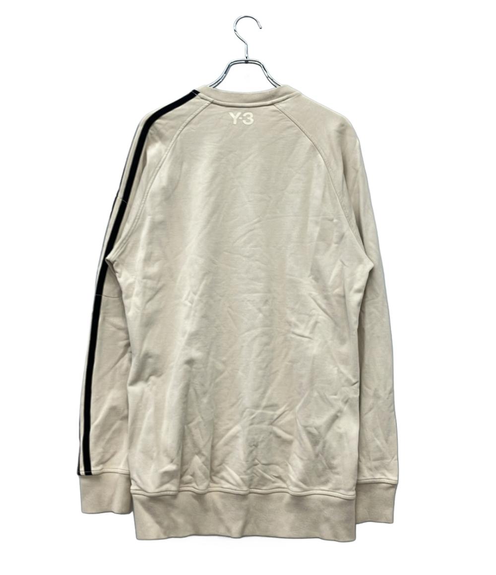 Y-3 スウェットシャツ ×adidas サイドライン オーバーサイズ 裾サイドスリット クリーム M 3 STP FT CREW SWEATER RN88387 メンズ SIZE S ワイスリー