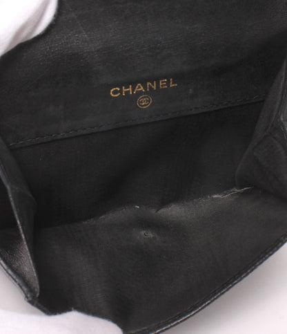 CHANEL Wホック二つ折り財布 キャビアスキン ゴールド金具 10番台 レディース シャネル