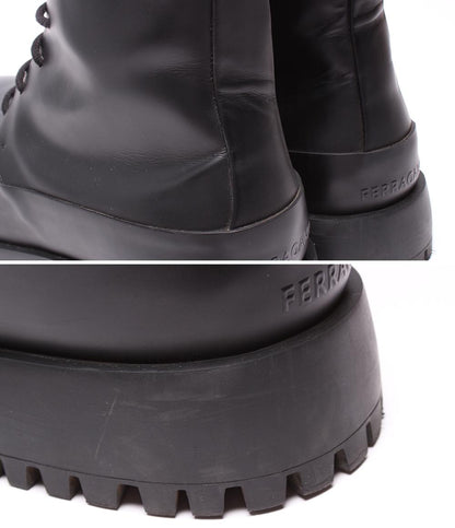 サルヴァトーレフェラガモ ショートブーツ 厚底 サイドファスナー Maxi Tongue Combat Boot メンズ SIZE 9 (L) Salvatore Ferragamo