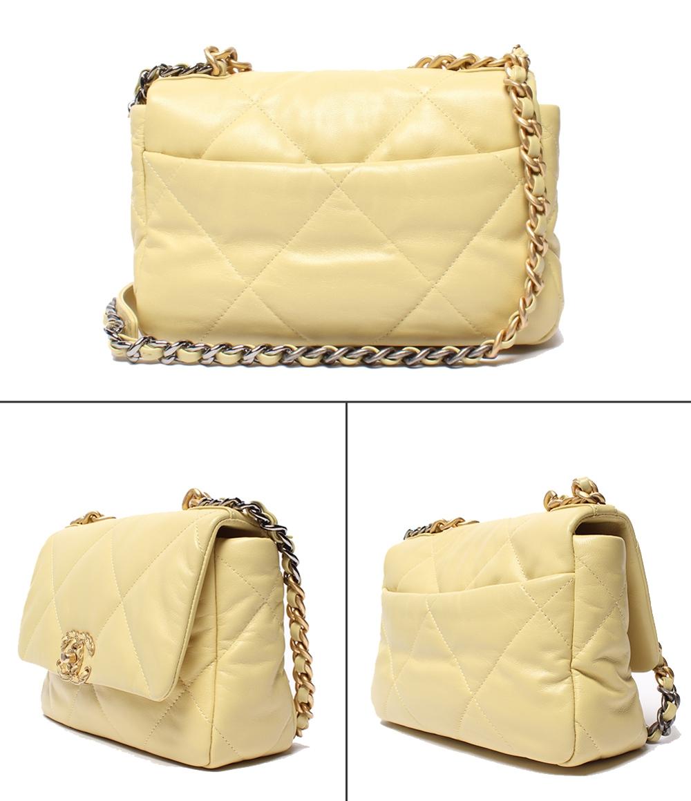 シャネル 2way チェーンショルダーバッグ マットゴールド金具 マットシルバー金具 シャイニーラムスキン シャネル19 AS1160 レディース CHANEL