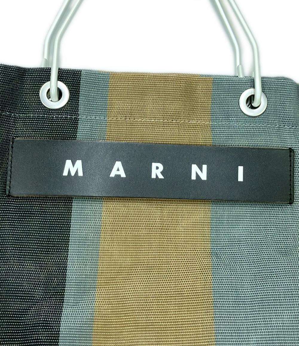 MARNI トートバッグ ストライプ フラワーカフェ レディース マルニ