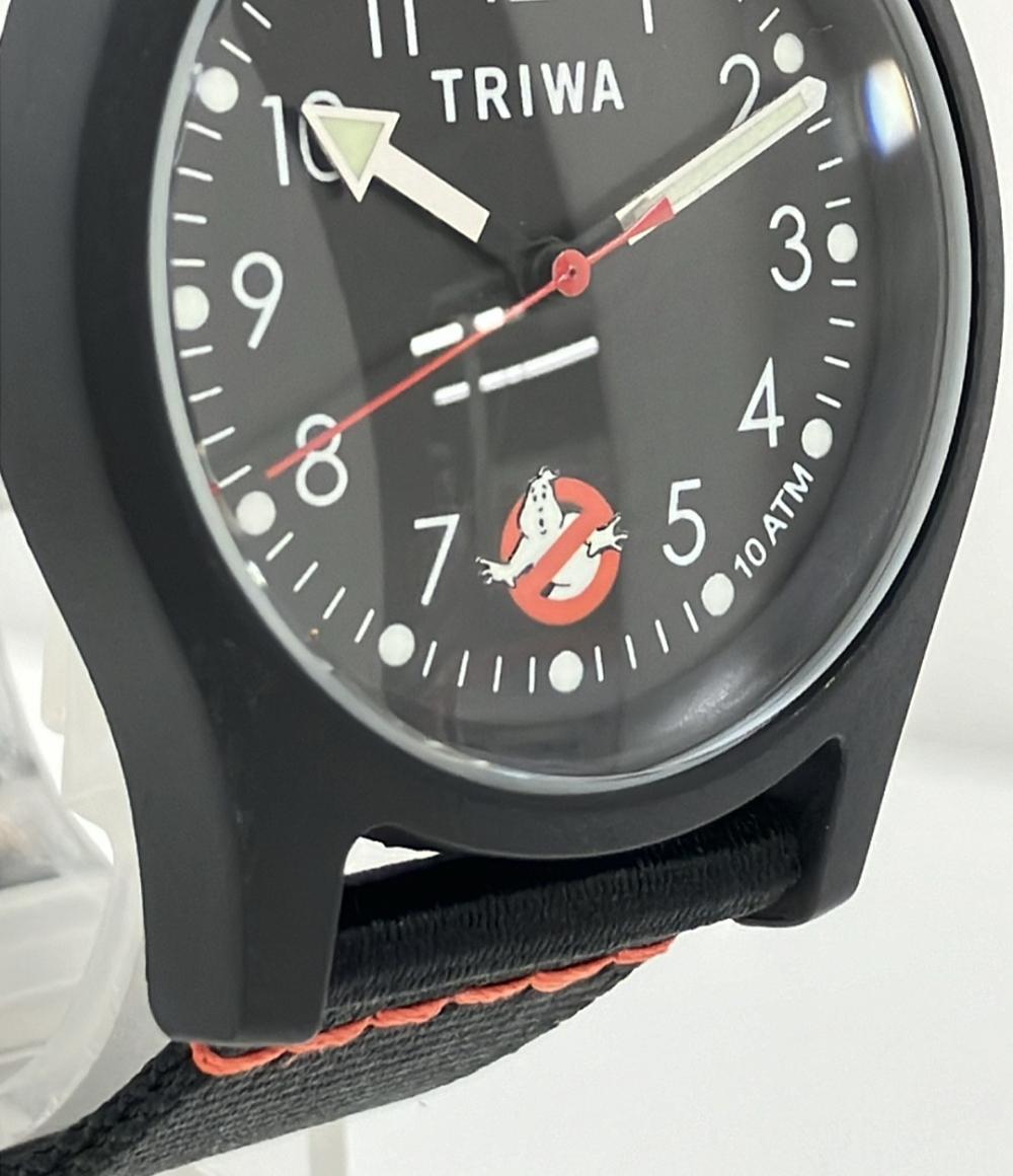 美品 TRIWA 腕時計 ゴーストバスターズ クオーツ ブラック GBOP02 ユニセックス トリワ