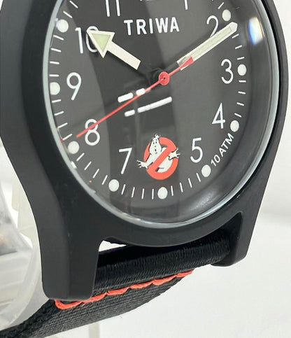 美品 TRIWA 腕時計 ゴーストバスターズ クオーツ ブラック GBOP02 ユニセックス トリワ