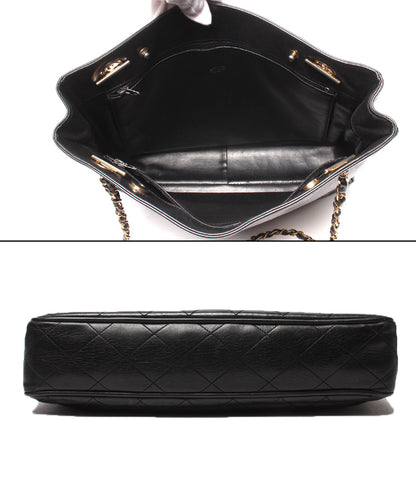 CHANEL チェーンショルダーバッグ トートバッグ ゴールド金具 ラムスキン 0番台 肩掛け マトラッセ レディース シャネル