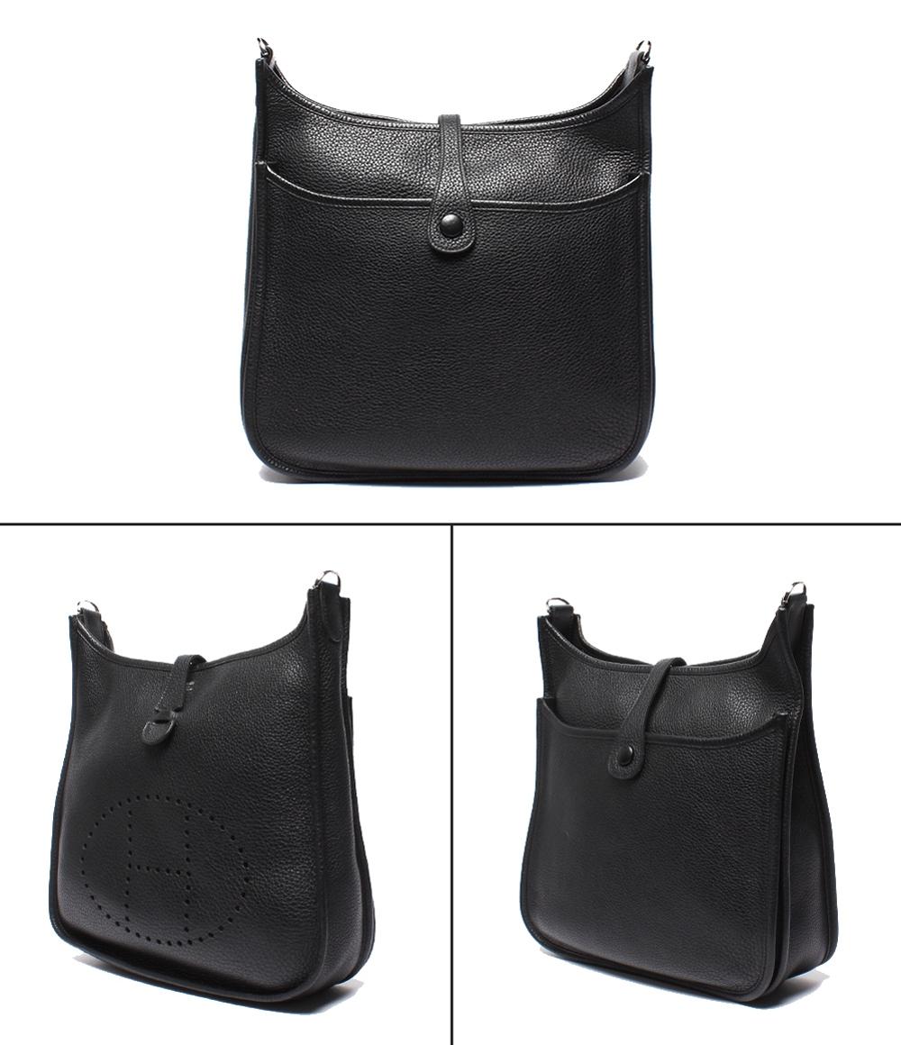 エルメス HERMES ショルダーバッグ エヴリン3 PM トリヨンクレマンス ブラック シルバー金具 黒 C【中古】 エヴリン エルメス エヴリン3 PM C刻印 トリヨンクレマンス ブラック