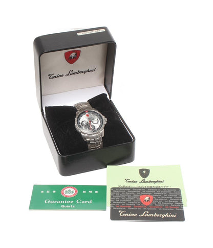美品 Tonino Lamborghini 腕時計 40周年記念モデル クオーツ シルバー CG206M メンズ トニーノランボルギーニ