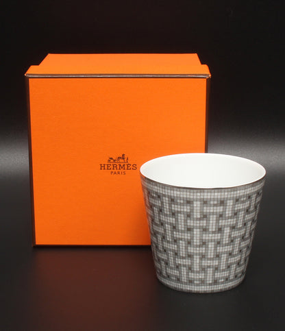 美品 HERMES カップ タンブラー ゴブレット モザイク 24 プラチナ エルメス