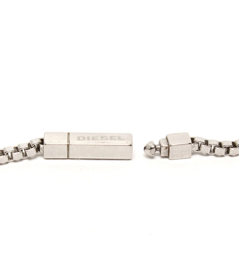 ディーゼル ネックレス ロゴ レザー メンズ DIESEL