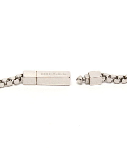 ディーゼル ネックレス ロゴ レザー メンズ DIESEL