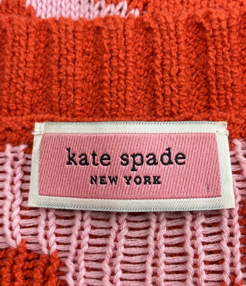 美品 ケイトスペード 半袖ニットカーディガン レディース SIZE S (S) kate spade