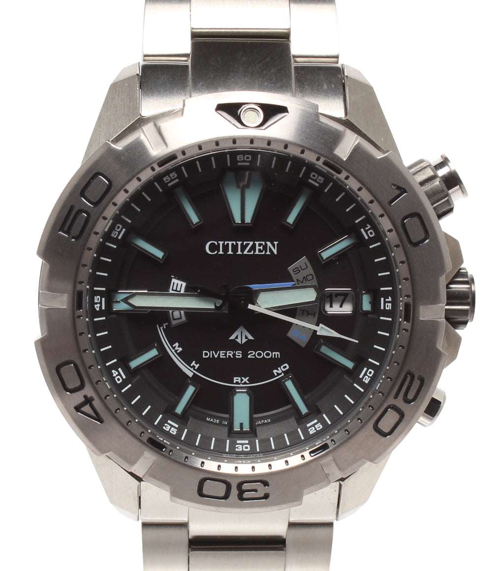 CITIZEN 腕時計 エコドライブ 電波 プロマスターマリン ソーラー ブラック H112-R012479 メンズ シチズン