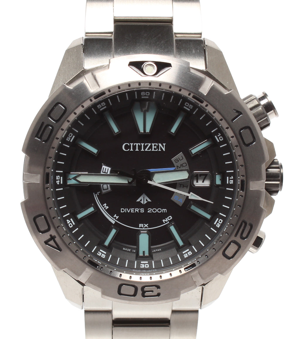 CITIZEN 腕時計 エコドライブ 電波 プロマスターマリン ソーラー ブラック H112-R012479 メンズ シチズン