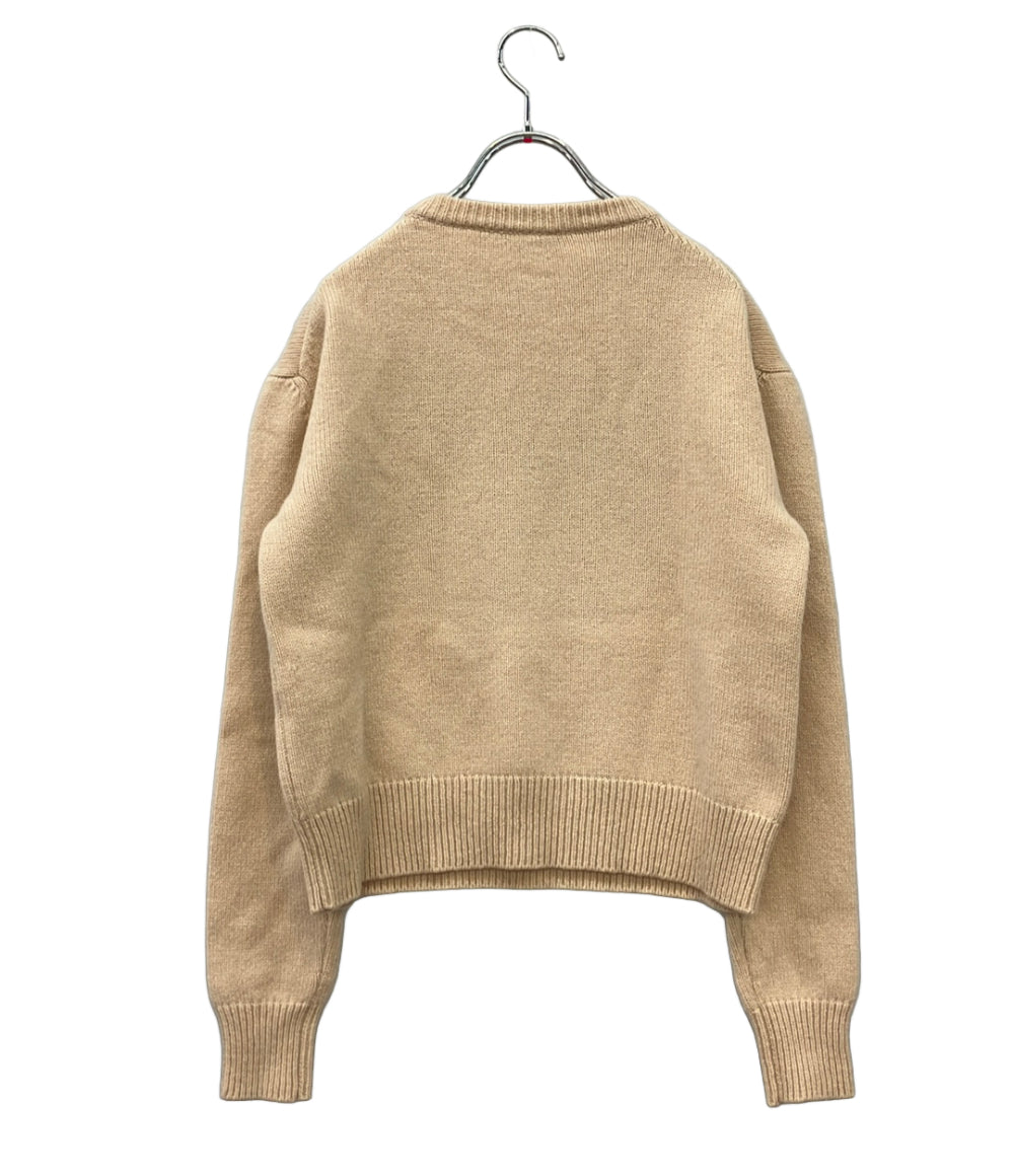 MAISON KITSUNE 長袖ニット ビッグフォックスヘッド プルオーバー hw00519kt1016 レディース SIZE XS メゾンキツネ