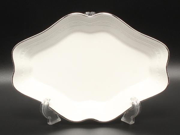 美品 WEDGWOOD ダイヤディッシュ 皿 22cm インタグリオ プラチナ ウエッジウッド