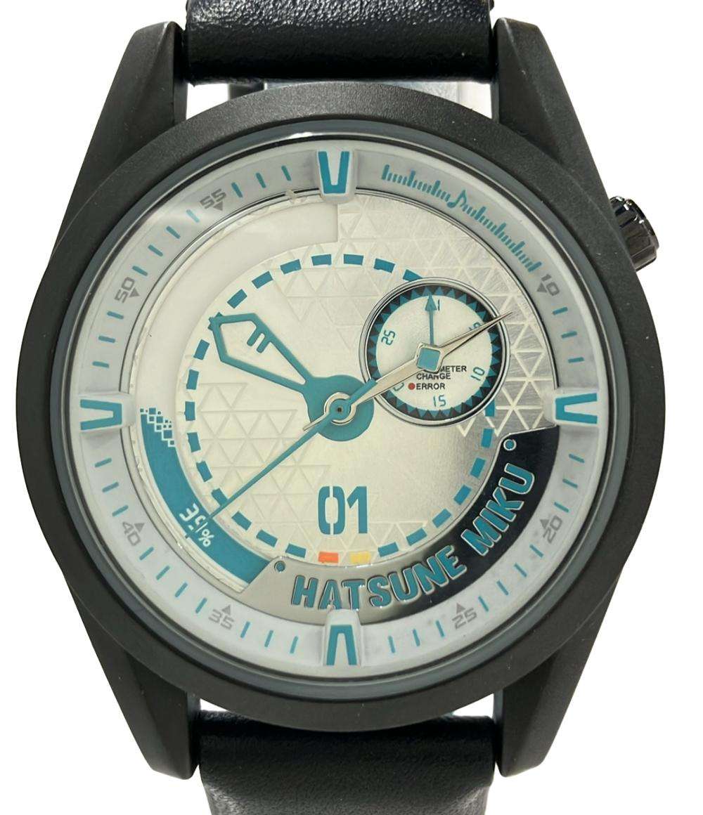 腕時計 初音ミク クオーツ シルバー メンズ XINGYUNSHI