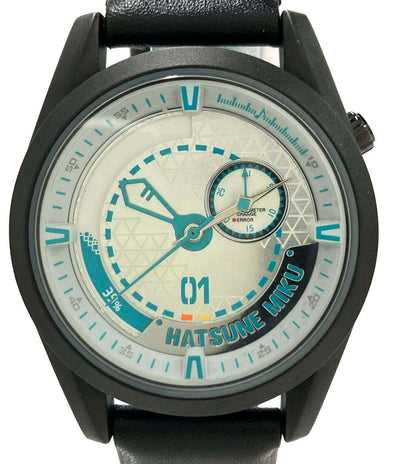 腕時計 初音ミク クオーツ シルバー メンズ XINGYUNSHI