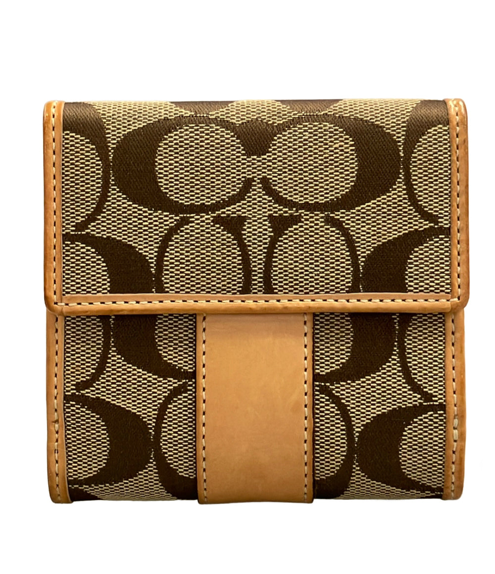 COACH 二つ折り財布 Wホック シグネチャー レディース コーチ
