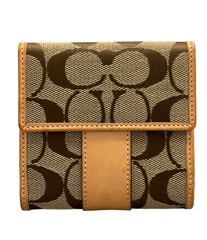 COACH 二つ折り財布 Wホック シグネチャー レディース コーチ