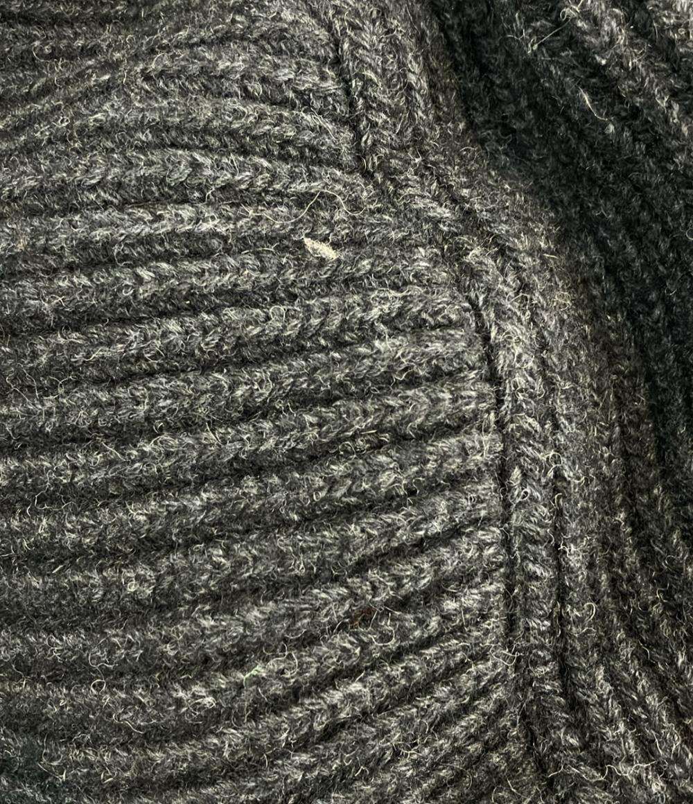 BBR ダウンコート  BARKB-RULES ナイロンニット切替 ダッフル タグ バッジ付き ブラック グレー LONG DUFFLE COAT 001470124-0001 メンズ SIZE M BBR