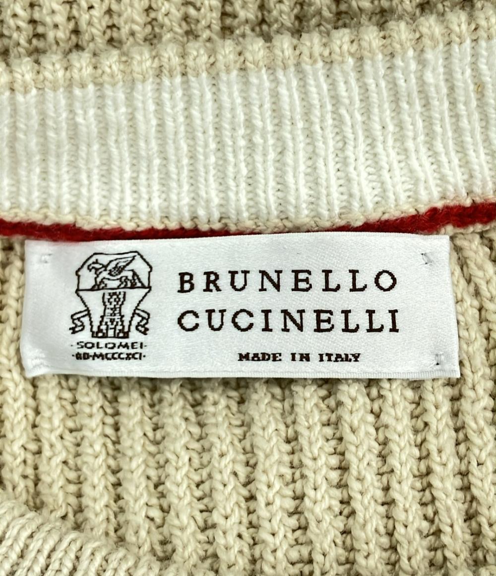 美品 Brunello Cucinelli クルーネックニット レディース SIZE 46 (M) ブルネロクチネリ
