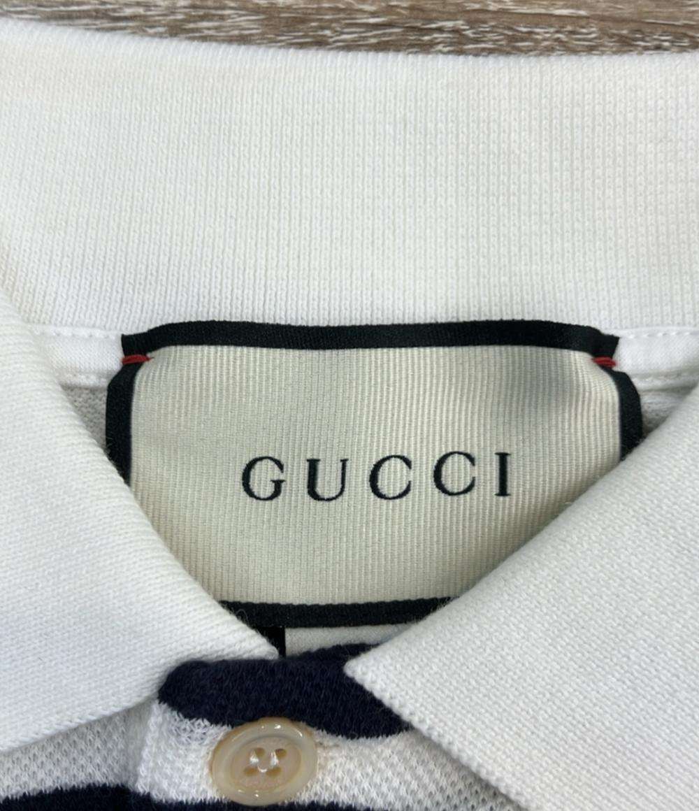GUCCI 半袖ポロシャツ ボーダー柄 545716  XJAGX メンズ SIZE S グッチ