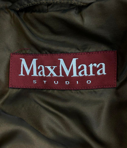 MAX MARA STUDIO ダウンコート フード ファー ベルト付き 648601730 レディース SIZE 38 (S) マックスマーラ ステュディオ